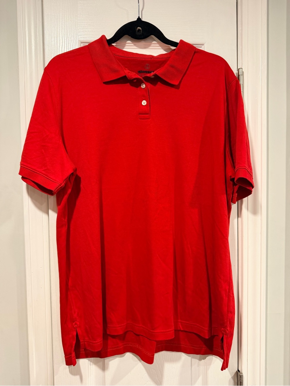 NWOT Lands End Size XL Red Short Sleeve Collared Polo Shirt